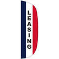 "LEASING" 3' x 10' Stationary Message Flutter Flag